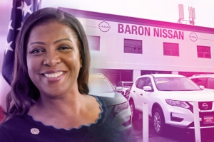 New York Attorney General Letitia James opened an investigation into five Nissan dealerships—Baron Nissan on Long Island, Nissan of Westbury on Long Island, Nissan of Kings in Brooklyn, Nissan of Queens, and Nissan of Staten Island.